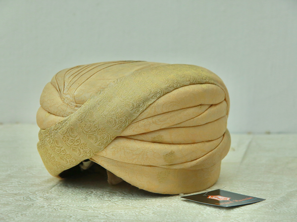 Light Golden Jamawar Turban